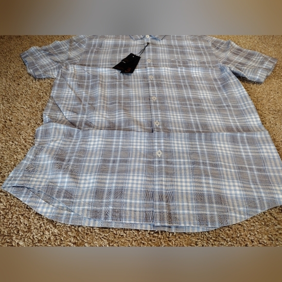 Good Man Brand Plaid Short Sleeve Button Down Shirt NWT - Picture 4 of 5